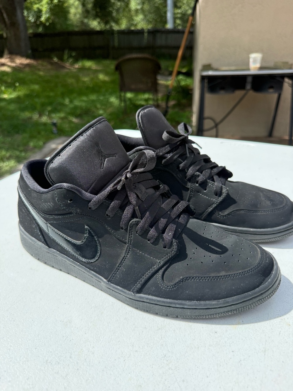 Nike Air Jordan 1 Low Triple Black Men’s Size 12 (553558-056)